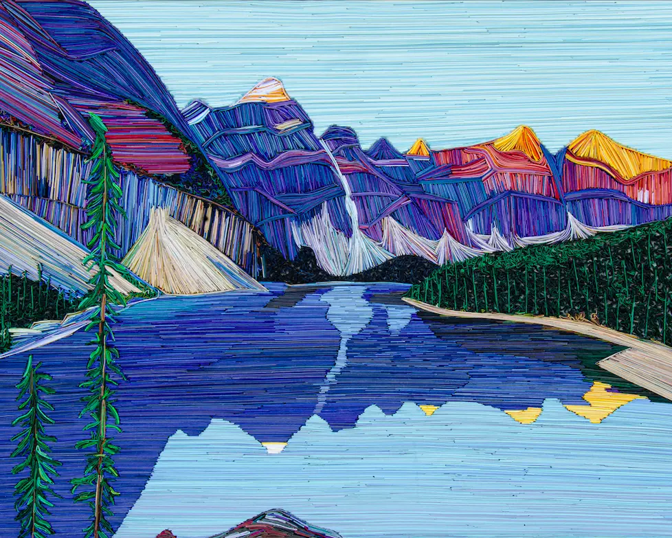 Moraine Lake — quilled Canadian landscape